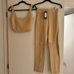 Marciano by Guess Elegant Tan Women's Pants & Top Set